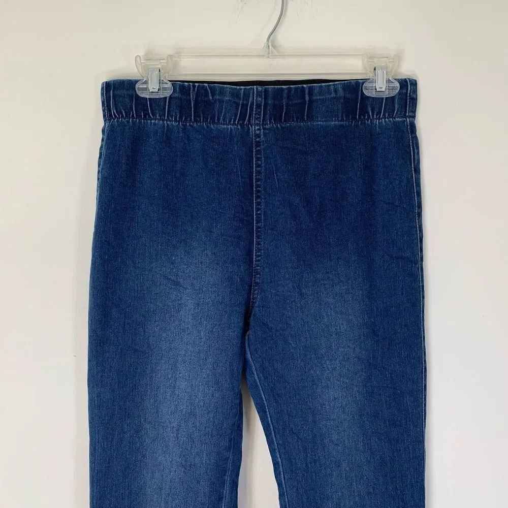 Newbury Kustom Jeans Women’s Medium Blue Medium Wash Pull On Distressed